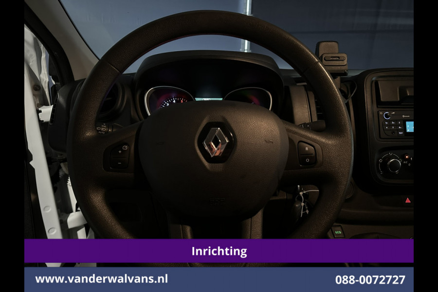 Renault Trafic 2.0 dCi 120pk L2H1 Inrichting Euro6 Airco | 2x zijdeur | Imperiaal | LED | Trekhaak | Cruisecontrol | Camera Parkeersensoren, Bijrijdersbank