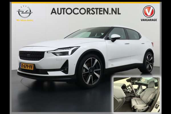 Polestar 2 AUT. 408 pk Long Range Dual Motor SOH 97,5% 78kWh Panorama-Dak Harman&Kardon® Electr.Stoelen Verwarmd+Achterbank+Stuur Adaptive- Verkeersbord detectie Regen-Lichtsensor Virtual-Cockpit Home-Link Bots waarschuwing Autonoom-Rem Lane Assist Keyless Connected 1e Eigenaar Origineel Nederlandse Auto 1.500kg Trekvermogen 660Nm! € 61.000 nieuw!