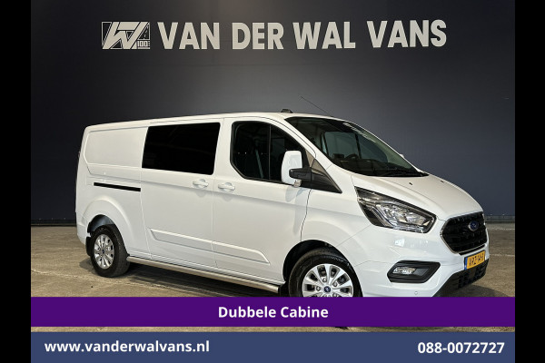 Ford Transit Custom 2.0 TDCI 130pk L2H1 Dubbele Cabine Euro6 Airco | 6-Zits | LM velgen | LED | Navigatie | Cruisecontrol | 2800kg Trekhaak Stoelverwarming, Verwarmde voorruit, Parkeersensoren, Sidebars