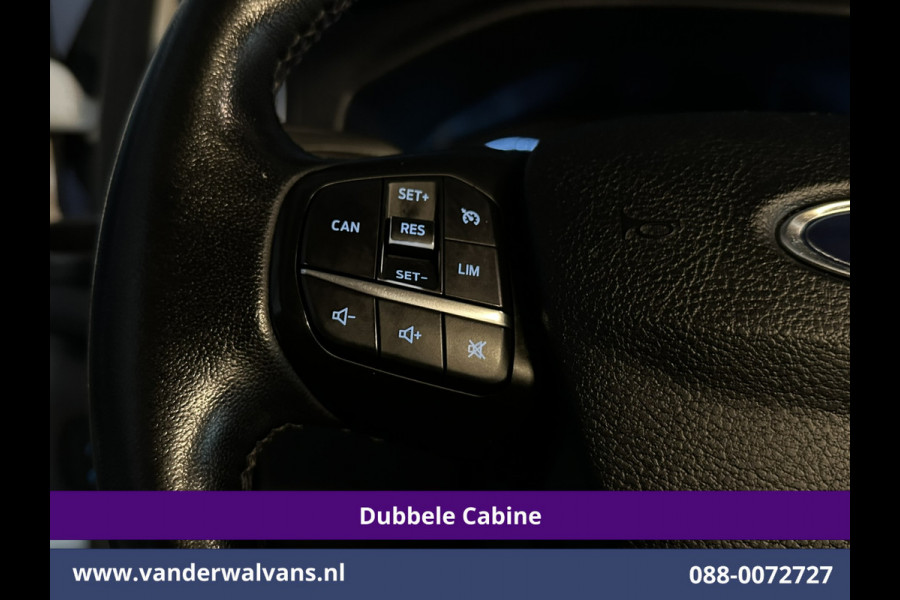Ford Transit Custom 2.0 TDCI 130pk L2H1 Dubbele Cabine Euro6 Airco | 6-Zits | LM velgen | LED | Navigatie | Cruisecontrol | 2800kg Trekhaak Stoelverwarming, Verwarmde voorruit, Parkeersensoren, Sidebars