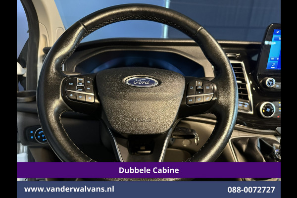 Ford Transit Custom 2.0 TDCI 130pk L2H1 Dubbele Cabine Euro6 Airco | 6-Zits | LM velgen | LED | Navigatie | Cruisecontrol | 2800kg Trekhaak Stoelverwarming, Verwarmde voorruit, Parkeersensoren, Sidebars