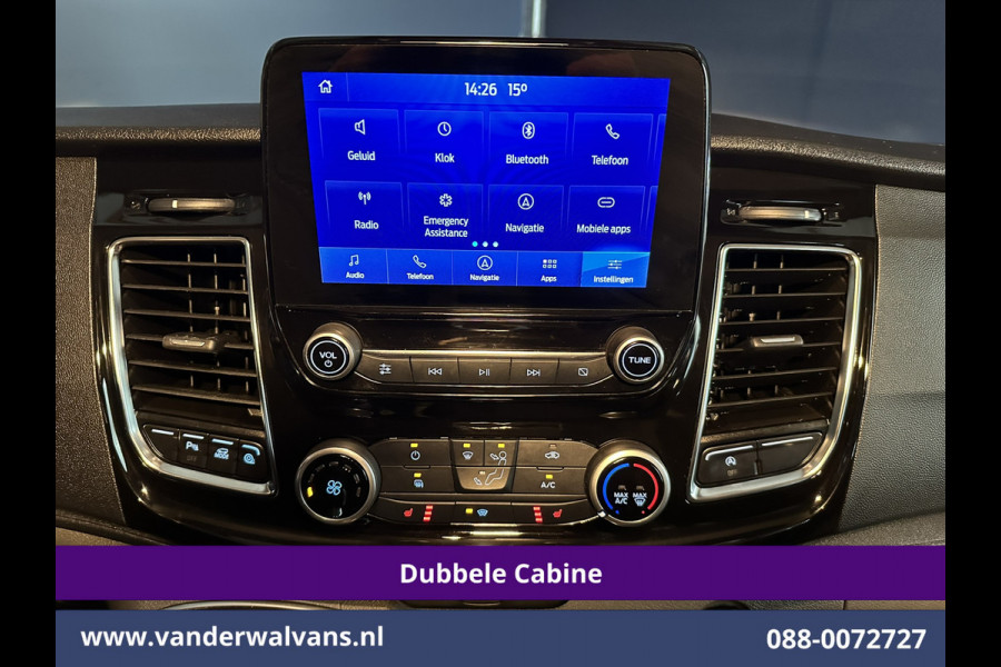 Ford Transit Custom 2.0 TDCI 130pk L2H1 Dubbele Cabine Euro6 Airco | 6-Zits | LM velgen | LED | Navigatie | Cruisecontrol | 2800kg Trekhaak Stoelverwarming, Verwarmde voorruit, Parkeersensoren, Sidebars