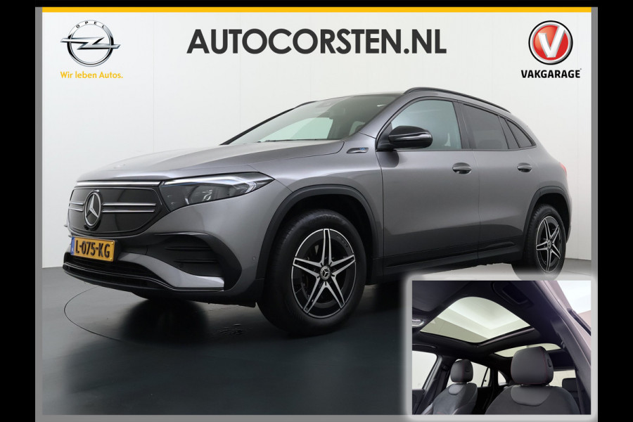 Mercedes-Benz EQA 250 AMG 67kWh Apple Carplay Android Auto Pano-/Schuif-Dak Leer/Alcantara Advanced LED-High-Performance Camera Navi+10" Connect D 191pk AUT. Night-pakket Connect-20 DAB Actieve park-assist+Rem-assistent Adaptive-Gr-licht Stoelverwarming Elek.Achterklep DAB High Perf.-LED  Keyless Business Solution 11kw-AC 1e Eigenaar Origineel Nederlandse Auto S.O.H. 91% 750kg Trekvermogen