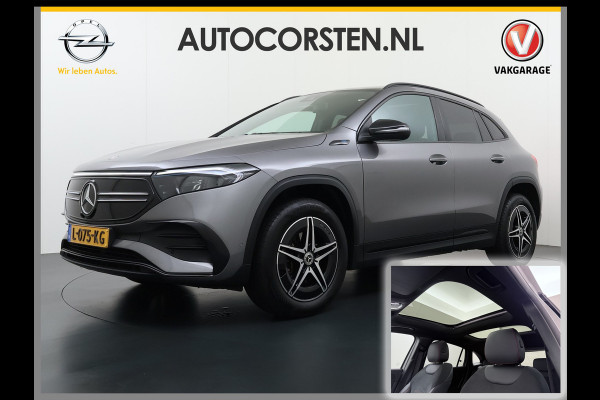 Mercedes-Benz EQA 250 AMG 67kWh Apple Carplay Android Auto Pano-/Schuif-Dak Leer/Alcantara Advanced LED-High-Performance Camera Navi+10" Connect D 191pk AUT. Night-pakket Connect-20 DAB Actieve park-assist+Rem-assistent Adaptive-Gr-licht Stoelverwarming Elek.Achterklep DAB High Perf.-LED  Keyless Business Solution 11kw-AC 1e Eigenaar Origineel Nederlandse Auto S.O.H. 91% 750kg Trekvermogen