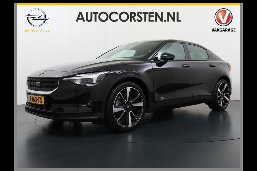 Polestar 2 AUT. 408 pk 0-100 4,7Sec AWD Long Range Dual Motor 78kWh Pano-Dak Electr.Stoelen+Geheugen+Verwarmd+Achterbank+Stuur Adaptive-Cru SOH 93% Verkeersbord detectie Regen-Lichtsensor Virtual-Cockpit Home-Link Bots waarschuwing Autonoom-Rem Lane Assist Keyless Connected 11KW AC laden tot 150kw DC Laden 4x4 1e Eigenaar Volledig Volvo_Polestar-Dealer Onderhouden Origineel Nederlandse Auto 1.500kg Trekvermogen 660Nm! € 60.000 nieuw!