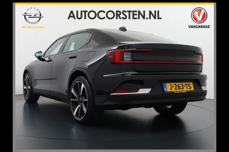 Polestar 2 AUT. 408 pk 0-100 4,7Sec AWD Long Range Dual Motor 78kWh Pano-Dak Electr.Stoelen+Geheugen+Verwarmd+Achterbank+Stuur Adaptive-Cru SOH 93% Verkeersbord detectie Regen-Lichtsensor Virtual-Cockpit Home-Link Bots waarschuwing Autonoom-Rem Lane Assist Keyless Connected 11KW AC laden tot 150kw DC Laden 4x4 1e Eigenaar Volledig Volvo_Polestar-Dealer Onderhouden Origineel Nederlandse Auto 1.500kg Trekvermogen 660Nm! € 60.000 nieuw!