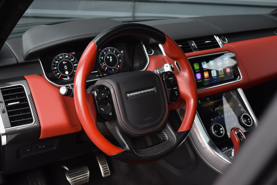 Land Rover Range Rover Sport 5.0 V8 SC SVR 575pk | Pano | Meridian Surround | Matrix | 360 Camera | Trekhaak | Carbon motorkap | CarPlay |