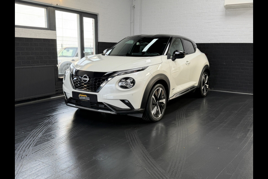 Nissan Juke 1.6 Hybrid N-Design | Bose | Leder/alcantara | 360 cam | Carplay | Parelmoer wit