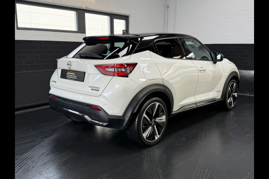 Nissan Juke 1.6 Hybrid N-Design | Bose | Leder/alcantara | 360 cam | Carplay | Parelmoer wit