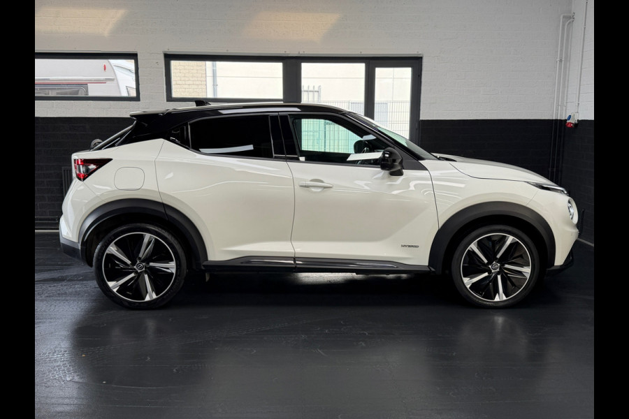 Nissan Juke 1.6 Hybrid N-Design | Bose | Leder/alcantara | 360 cam | Carplay | Parelmoer wit