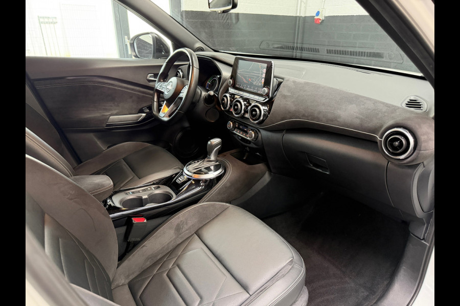 Nissan Juke 1.6 Hybrid N-Design | Bose | Leder/alcantara | 360 cam | Carplay | Parelmoer wit