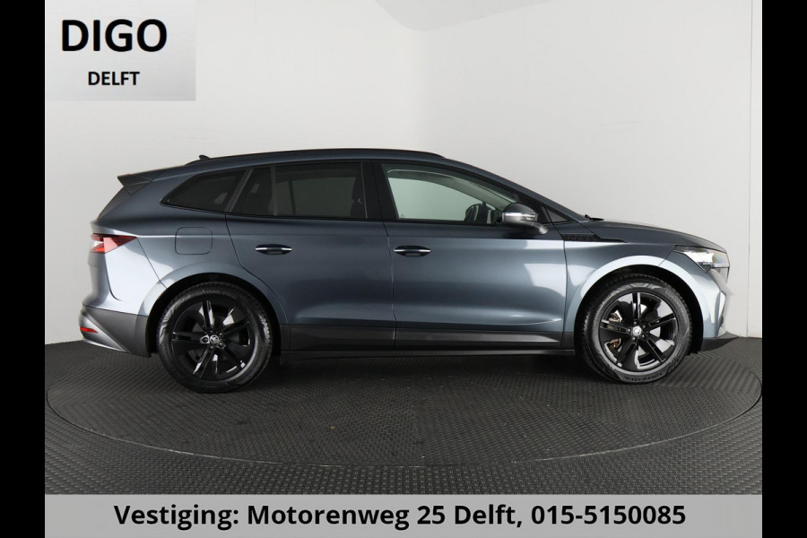 Škoda ENYAQ iV 80 (204PK) ACCU 93%! BEREIK 537KM GARANTIE 4-2031 BLACKLINE. NAVIGATIE . STUURWIEL VERWARMD . PARKEERSENSOREN VOOR & ACHTER .