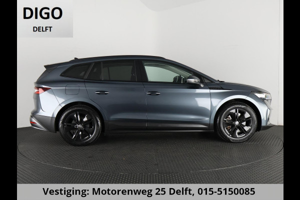 Škoda ENYAQ iV 80 (204PK) ACCU 93%! BEREIK 537KM GARANTIE 4-2031 BLACKLINE. NAVIGATIE . STUURWIEL VERWARMD . PARKEERSENSOREN VOOR & ACHTER .