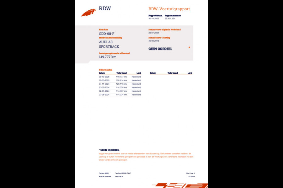 Audi A3 SPORTBACK 1.0 TFSI Pro Line | PDC | NAV | Keyless | Clima