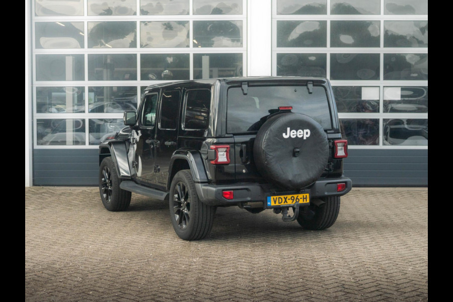 Jeep Wrangler Unlimited 2.0T Sahara | Grijs kenteken | Stoel-/Stuurverwarming | Navi |  Adapt. Cruise | Clima | Camera | Leder | Keyless | 20" Velgen