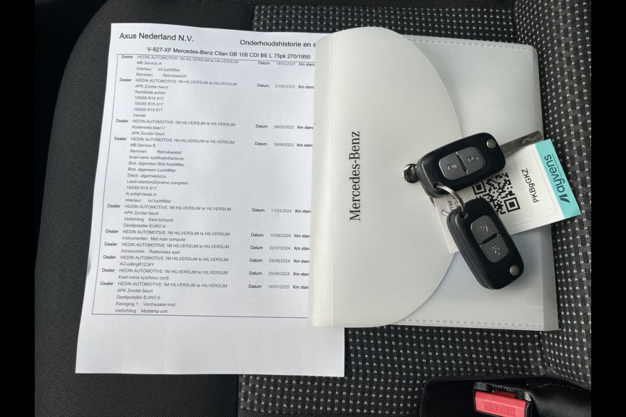 Mercedes-Benz Citan 108 CDI E6 3p Lease €178p/m, Airco, Trekhaak, Inrichting, Imperiaal, Onderhoudshistorie aanwezig
