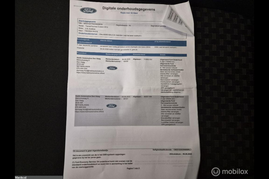 Ford Transit Custom 320 2.0 TDCI L2H2 Trend EURO6 1e eigenaar