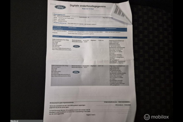 Ford Transit Custom 320 2.0 TDCI L2H2 Trend EURO6 1e eigenaar