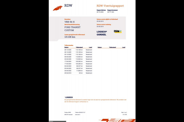 Ford Transit Custom 320 2.0 TDCI L2H2 Trend EURO6 1e eigenaar