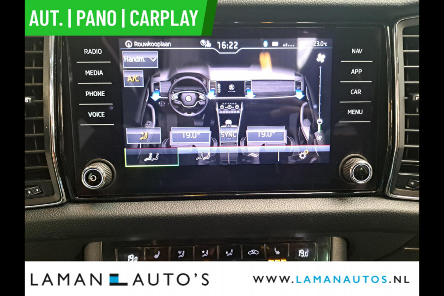 Škoda Kodiaq 1.5 TSI 150pk DSG Business Edition Aut. | Pano Open Dak Leder/Alcantara CarPlay Canton 19" Sirius LMV ECC Navi LED ACC Camera Me