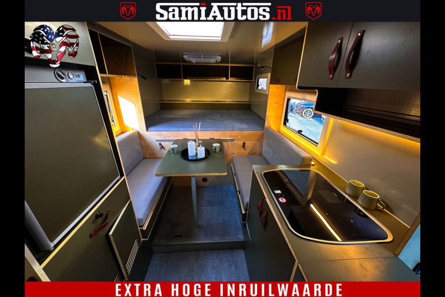 Dodge Ram 1500 €15000,- VOORDEEL | CAMPER / AFZET UNIT | SHOWROOM MODEL | 4 PERSOONS | AIRCO | ZONNEPANEEL | VERWARMING | DOUCHE | WC | LUIFEL | 4 SLAAP PLAATSEN | Let Op: Investeer in deze unieke afzetunit camper en verdien direct!