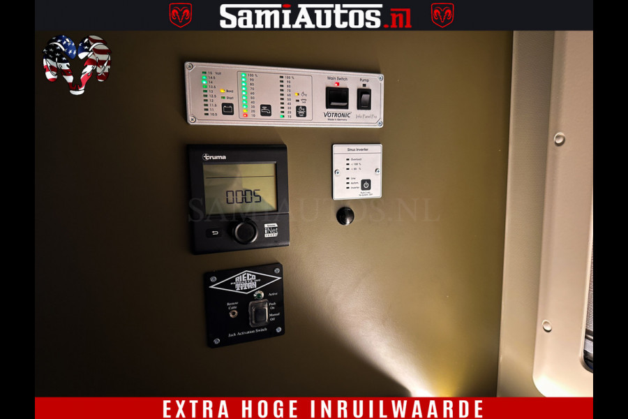 Dodge Ram 1500 €15000,- VOORDEEL | CAMPER / AFZET UNIT | SHOWROOM MODEL | 4 PERSOONS | AIRCO | ZONNEPANEEL | VERWARMING | DOUCHE | WC | LUIFEL | 4 SLAAP PLAATSEN | Let Op: Investeer in deze unieke afzetunit camper en verdien direct!