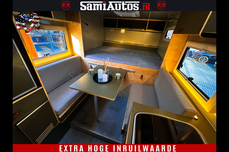 Dodge Ram 1500 €15000,- VOORDEEL | CAMPER / AFZET UNIT | SHOWROOM MODEL | 4 PERSOONS | AIRCO | ZONNEPANEEL | VERWARMING | DOUCHE | WC | LUIFEL | 4 SLAAP PLAATSEN | Let Op: Investeer in deze unieke afzetunit camper en verdien direct!
