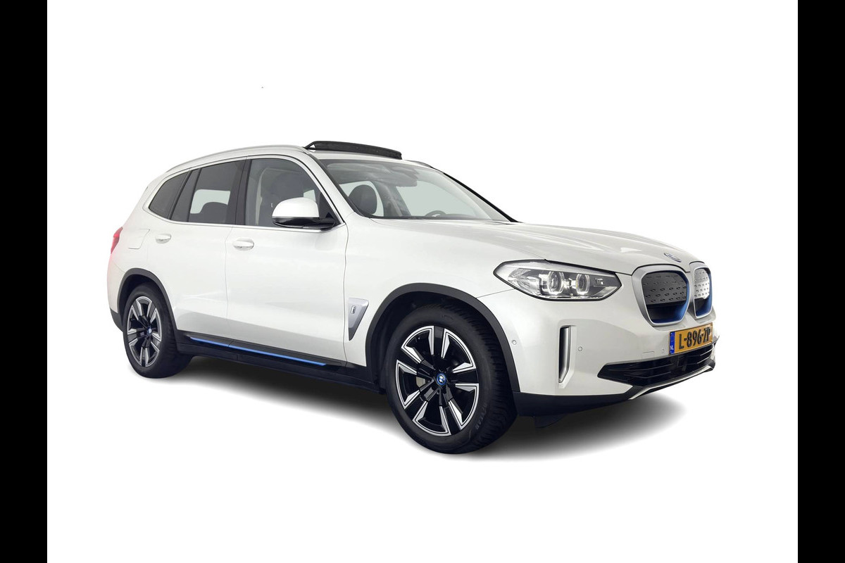 BMW iX3 Executive 80 kWh [ 3-Fase ] { SOH-96% } (INCL.BTW) Aut. *PANO | FULL-LEATHER | ADAPTIVE-CRUISE | FULL-LED | BLIND-SPOT | MEMORY-PACK | DIGI-COCKPIT | HEATED-COMFORTSEATS | CAMERA | DAB+ | NAVI-FULLMAP | 19''ALU*