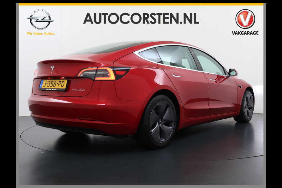 Tesla Model 3 Long Range AWD 75kWh 463PK Lmv FSD-3 Computer 18"Lm  Premium Audio AutoPilot Panoramadak Camera's Leer Adaptive-Cruise-Control+S 4WD Stoel en achterbank verwarming Elektr.Stoelen+Memory+Easy-Entry WiFi Origineel Nederlandse Auto Garantie op Accu/Motor tot 28-09-2028/192.000km