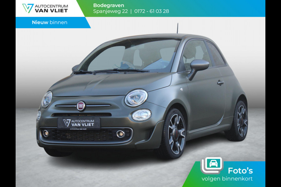 Fiat 500 0.9 TwinAir Turbo Sport | MAT GROEN | 105 PK | NAVIGATIE | LEDEREN BEKLEDING |