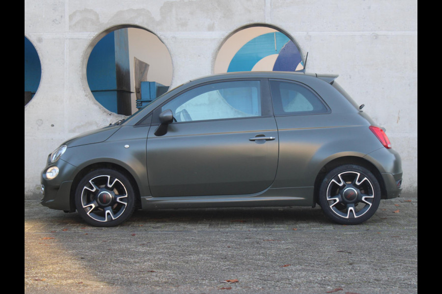 Fiat 500 0.9 TwinAir Turbo Sport | MAT GROEN | 105 PK | NAVIGATIE | LEDEREN BEKLEDING |