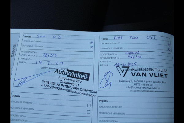 Fiat 500 0.9 TwinAir Turbo Sport | MAT GROEN | 105 PK | NAVIGATIE | LEDEREN BEKLEDING |