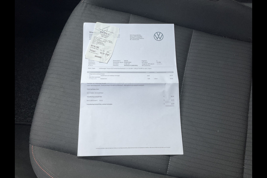 Volkswagen Touran 1.4 TSI 150pk Comfortline Stoel/Stuurverw. Carplay Adap.Cruise Nav/Cam Onderhouden!