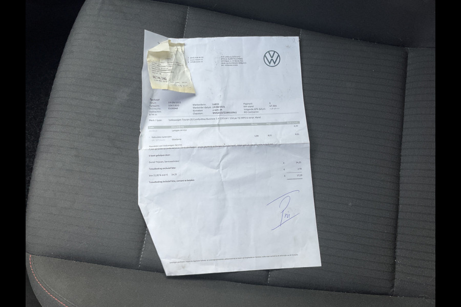 Volkswagen Touran 1.4 TSI 150pk Comfortline Stoel/Stuurverw. Carplay Adap.Cruise Nav/Cam Onderhouden!