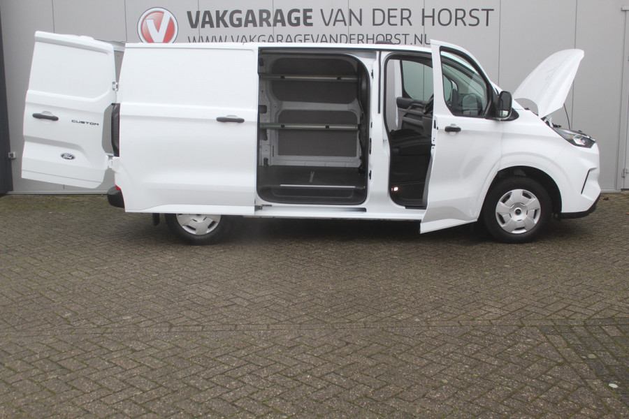 Ford Transit Custom 320 2.0-136 pk TDCI L1H1 Trend. Fabr. garantie tot 09-2028. Adaptive Cruise Control, Navigatie, Camera, PDC V+A, Apple Carplay/Android auto, LED verl., Laadruimte bekleed, Bijrijdersbank, Spiegel-, stoel en voorraamverw. etc.