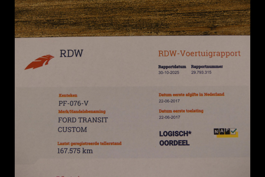 Ford Transit Custom 310 2.0 TDCI L2 9Persoons Marge Auto Airco/Cruise control