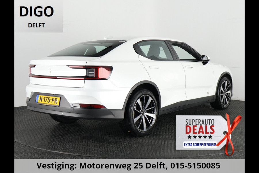 Polestar 2 LONG RANGE ACCU 90%! WLTP BEREIK 511 KM GARANTIE-2032* NAVI.APPLE/ANDROID.CAMERA.BIJNA 2022.