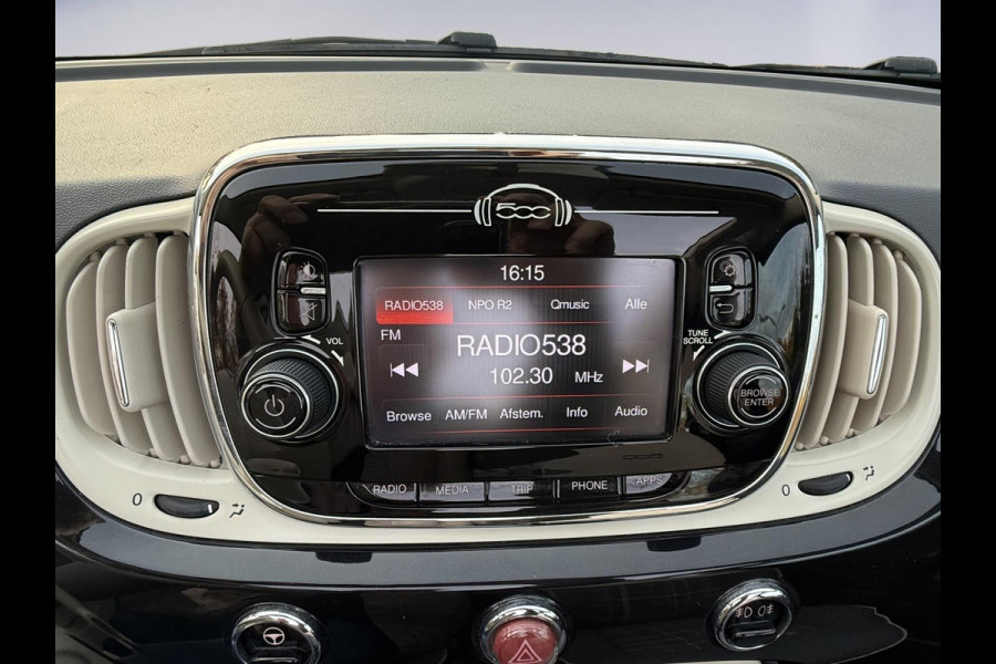 Fiat 500C 1.2 Popstar 4 cilinder , climaat control , cruisecontrol,16 inch, mooie uitvoering