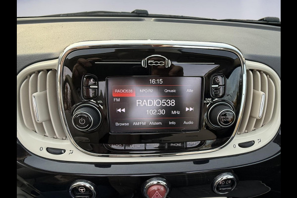 Fiat 500C 1.2 Popstar 4 cilinder , climaat control , cruisecontrol,16 inch, mooie uitvoering