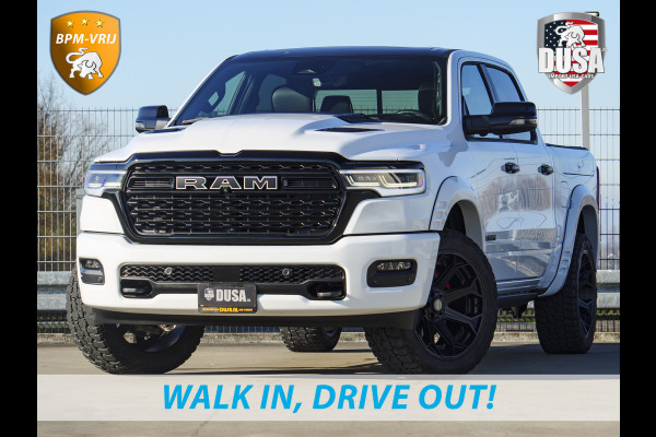Dodge Ram | 1500 | Limited | Night | 3.0L Twin-Turbo I6 | High Output | | Passenger Display | 14,4 Touch Screen | Harman Kardon | RAMBOX Getoonde accessoires zijn verkrijgbaar tegen meerprijs