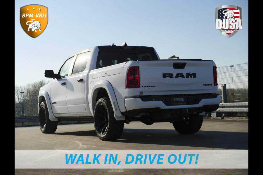 Dodge Ram | 1500 | Limited | Night | 3.0L Twin-Turbo I6 | High Output | | Passenger Display | 14,4 Touch Screen | Harman Kardon | RAMBOX Getoonde accessoires zijn verkrijgbaar tegen meerprijs