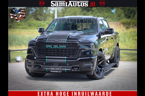 Dodge Ram 1500 Limited Night H.O 540HP 706Nm | Massage + Full Option | De Meest Luxe en Volle Pick-Up in zijn Klasse | Comfortabele Dubbele Cabine met Royale 5 Zitplaatsen | BPM vrij | Nu Leverbaar uit Voorraad | Voorraad Nr 2370 - 5411