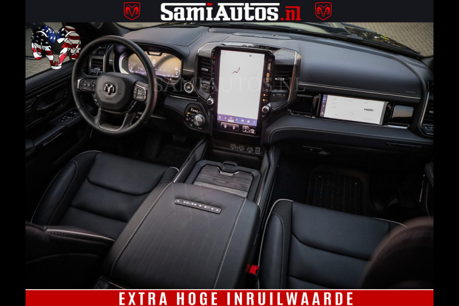 Dodge Ram 1500 Limited Night H.O 540HP 706Nm | Massage + Full Option | De Meest Luxe en Volle Pick-Up in zijn Klasse | Comfortabele Dubbele Cabine met Royale 5 Zitplaatsen | BPM vrij | Nu Leverbaar uit Voorraad | Voorraad Nr 2370 - 5411