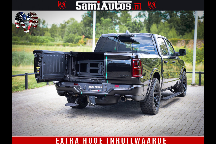 Dodge Ram 1500 Limited Night H.O 540HP 706Nm | Massage + Full Option | De Meest Luxe en Volle Pick-Up in zijn Klasse | Comfortabele Dubbele Cabine met Royale 5 Zitplaatsen | BPM vrij | Nu Leverbaar uit Voorraad | Voorraad Nr 2370 - 5411