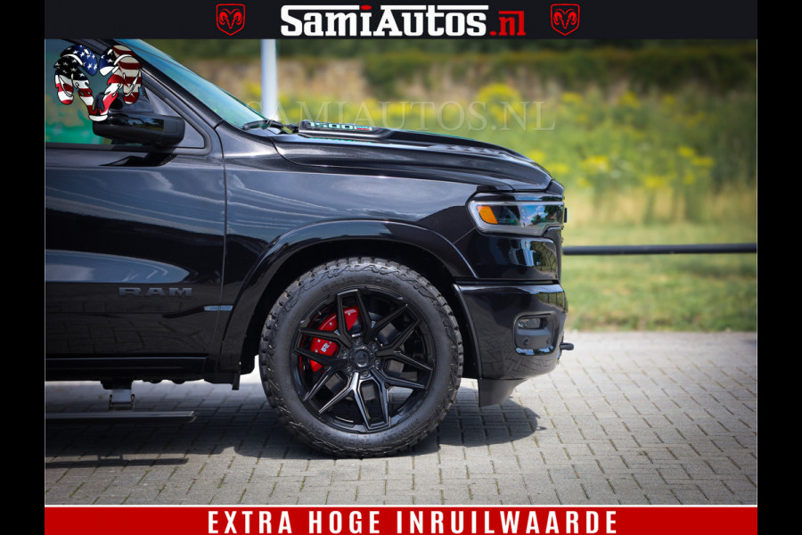 Dodge Ram 1500 Limited Night H.O 540HP 706Nm | Massage + Full Option | De Meest Luxe en Volle Pick-Up in zijn Klasse | Comfortabele Dubbele Cabine met Royale 5 Zitplaatsen | BPM vrij | Nu Leverbaar uit Voorraad | Voorraad Nr 2370 - 5411