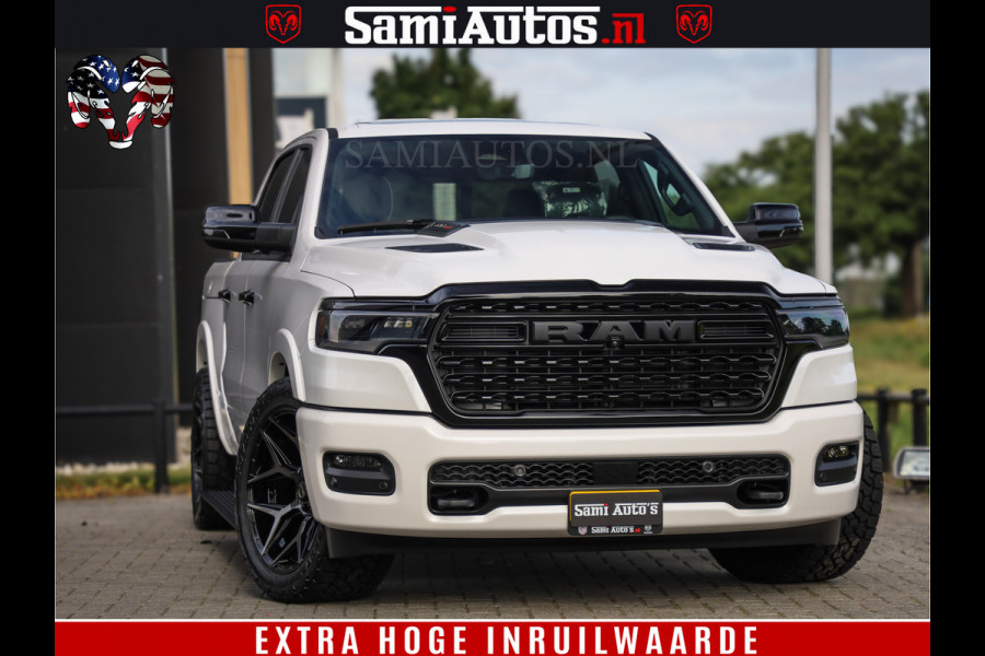 Dodge Ram 1500 1500 Limited Night High Output 540HP 706Nm | Massage + Full Option | De Meest Luxe en Volle Pick-Up in zijn Klasse | Comfortabele Dubbele Cabine met Royale 5 Zitplaatsen | BPM vrij | Nu Leverbaar uit Voorraad | Voorraad Nr 2352 - 7649
