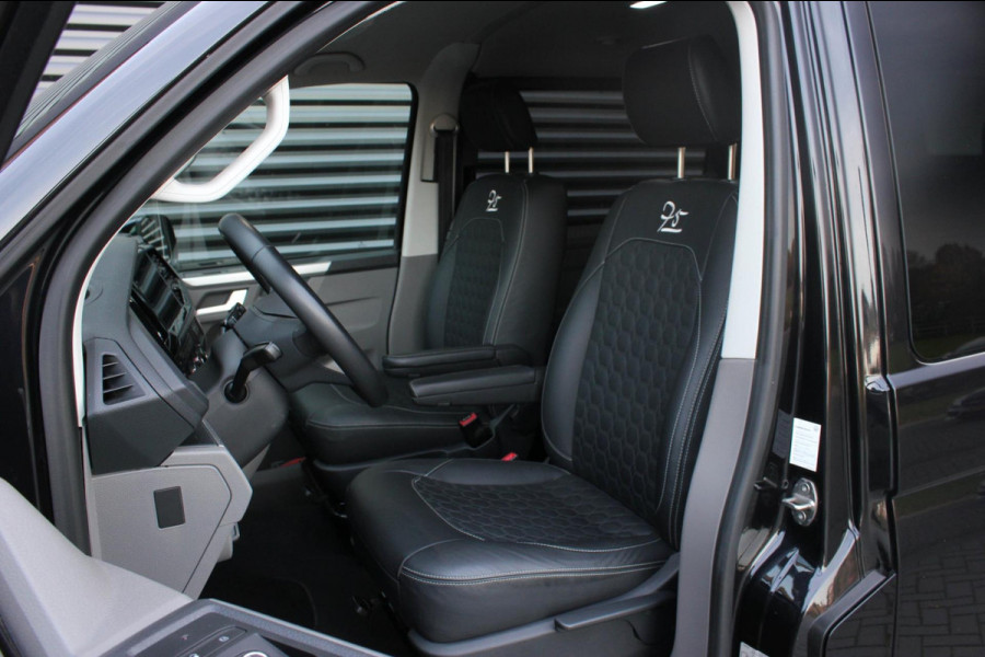 Volkswagen Transporter 2.0 TDI L2H1 30 DC BULLI 150PK DUBBEL CABINE / LEDEREN BEKLEDING / PDC / VERLAGINGSVEREN / APPLE CARPLAY /