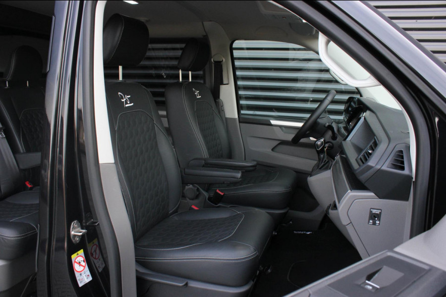 Volkswagen Transporter 2.0 TDI L2H1 30 DC BULLI 150PK DUBBEL CABINE / LEDEREN BEKLEDING / PDC / VERLAGINGSVEREN / APPLE CARPLAY /