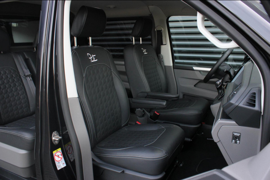 Volkswagen Transporter 2.0 TDI L2H1 30 DC BULLI 150PK DUBBEL CABINE / LEDEREN BEKLEDING / PDC / VERLAGINGSVEREN / APPLE CARPLAY /