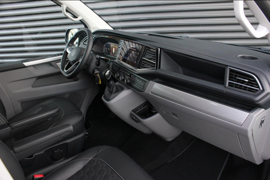 Volkswagen Transporter 2.0 TDI L2H1 30 DC BULLI 150PK DUBBEL CABINE / LEDEREN BEKLEDING / PDC / VERLAGINGSVEREN / APPLE CARPLAY /